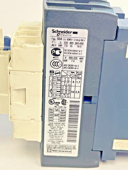 SCHNEIDER ELECTRIC - LC1D32 - CONTACTOR 24VDC & SCHNEIDER LADN20 - CONTACT BLOCK