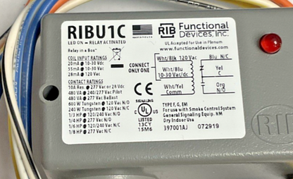 FUNCTIONAL DEVICES RIBU1C RELAY 120VAC 30VDC