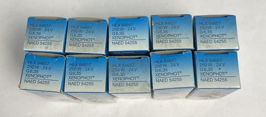 OSRAM HLX 64657 250W 24V HALOGEN DISPLAY OPTIC LAMP ****LOT OF 10****