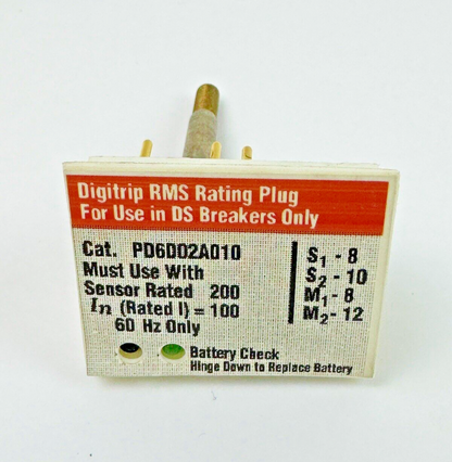 CUTLER-HAMMER - PD6D02A010 -  DIGITRIP RMS RATING PLUG - 100 AMP - NEW OLD STOCK