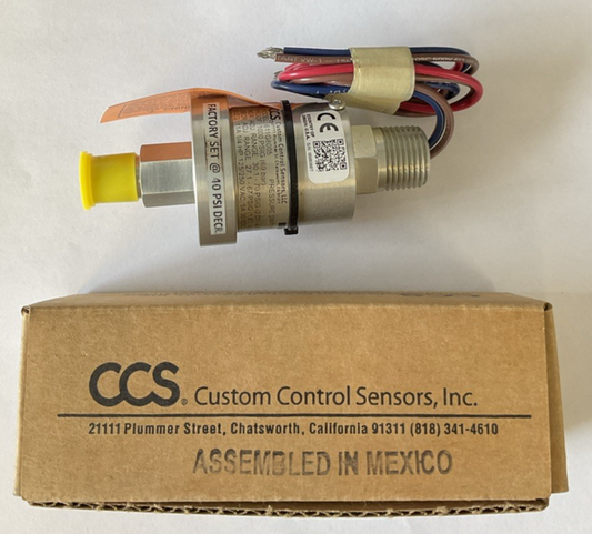 CUSTOM CONTROL SENSORS 611G8005 PRESSURE SWITCH 1000PSGI 69BAR