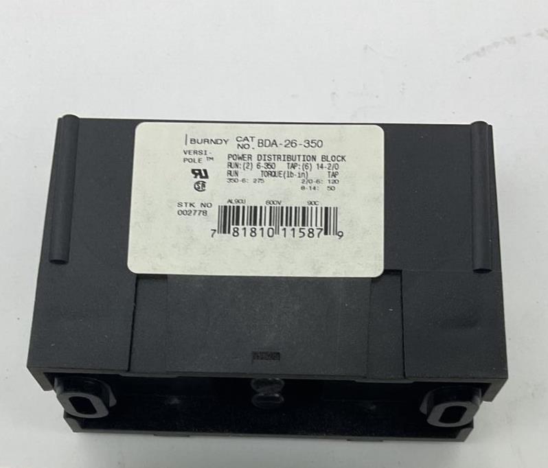 BURNDY BDA-26-350 DISTRIBUTION BLOCK VERSI-POLE