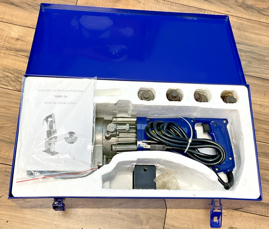 ELECTRIC HYDRAULIC PUNCHER MHP-20 110V 50/60HZ 1150W 6.5, 9, 13, 17, 20.5 BITS