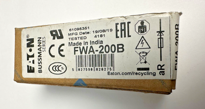 EATON BUSSMANN FWA-200B 200A 150VAC/DC SEMICONDUCTOR FUSE
