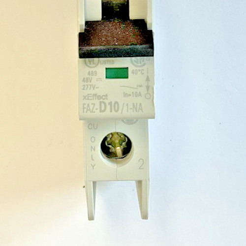 EATON FAZ-D10/1-NA-SP CIRCUIT BREAKER 10A 1POLE 240VAC 50/60HZ CAT.A
