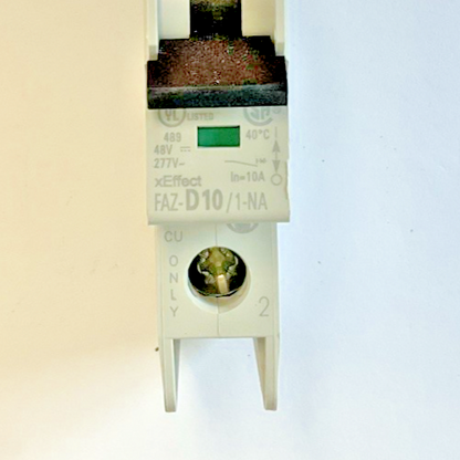 EATON FAZ-D10/1-NA-SP CIRCUIT BREAKER 10A 1POLE 240VAC 50/60HZ CAT.A
