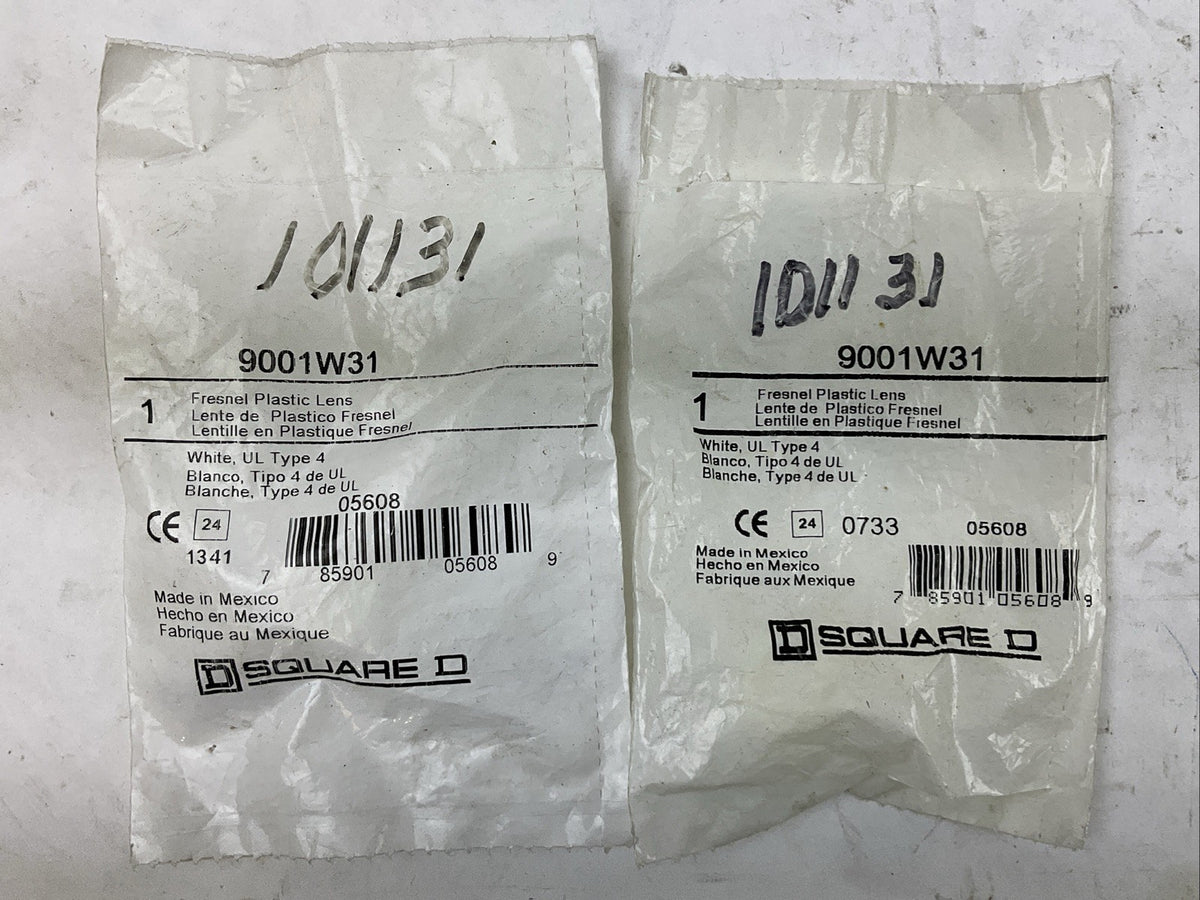SQUARE D 9001W31 FRESNEL PLASTIC LENS WHITE (LOT OF 2)
