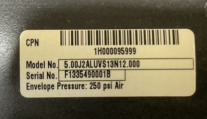 PARKER 5.00J2LUVS13N12.00 PNEUMATIC AIR CYLINDER ENVELOPE PRESSURE 250PSI AIR