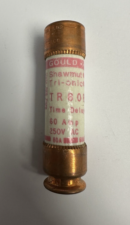 GOULD SHAWMUT TR60R TIME DELAY FUSE 60A 250V LOT OF 3