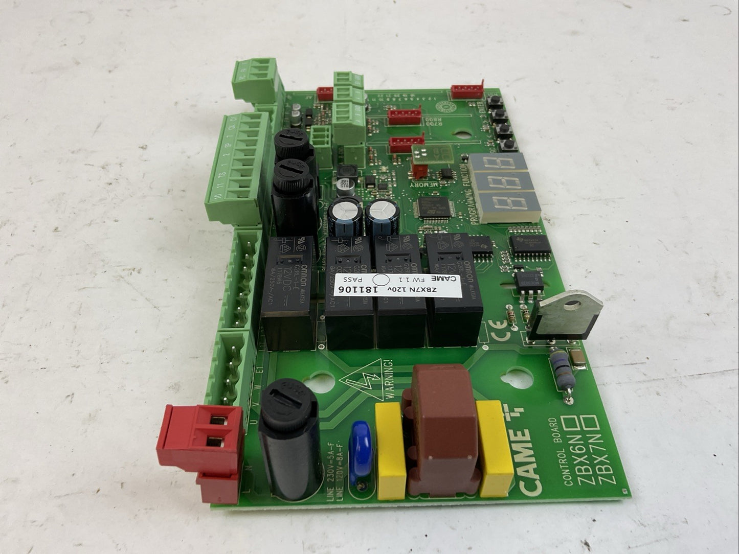 CAME ZBX7N 120VAC CONTROL BOARD FW 1.1
