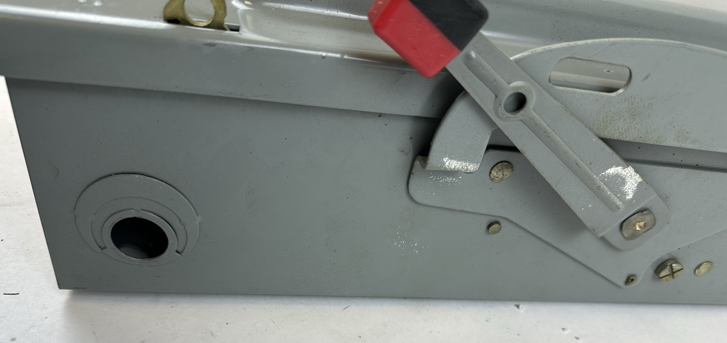 SQUARE D H362 SERIES E1 3 PHASE FUSIBLE DISCONNECT SAFETY SWITCH 60A 600V