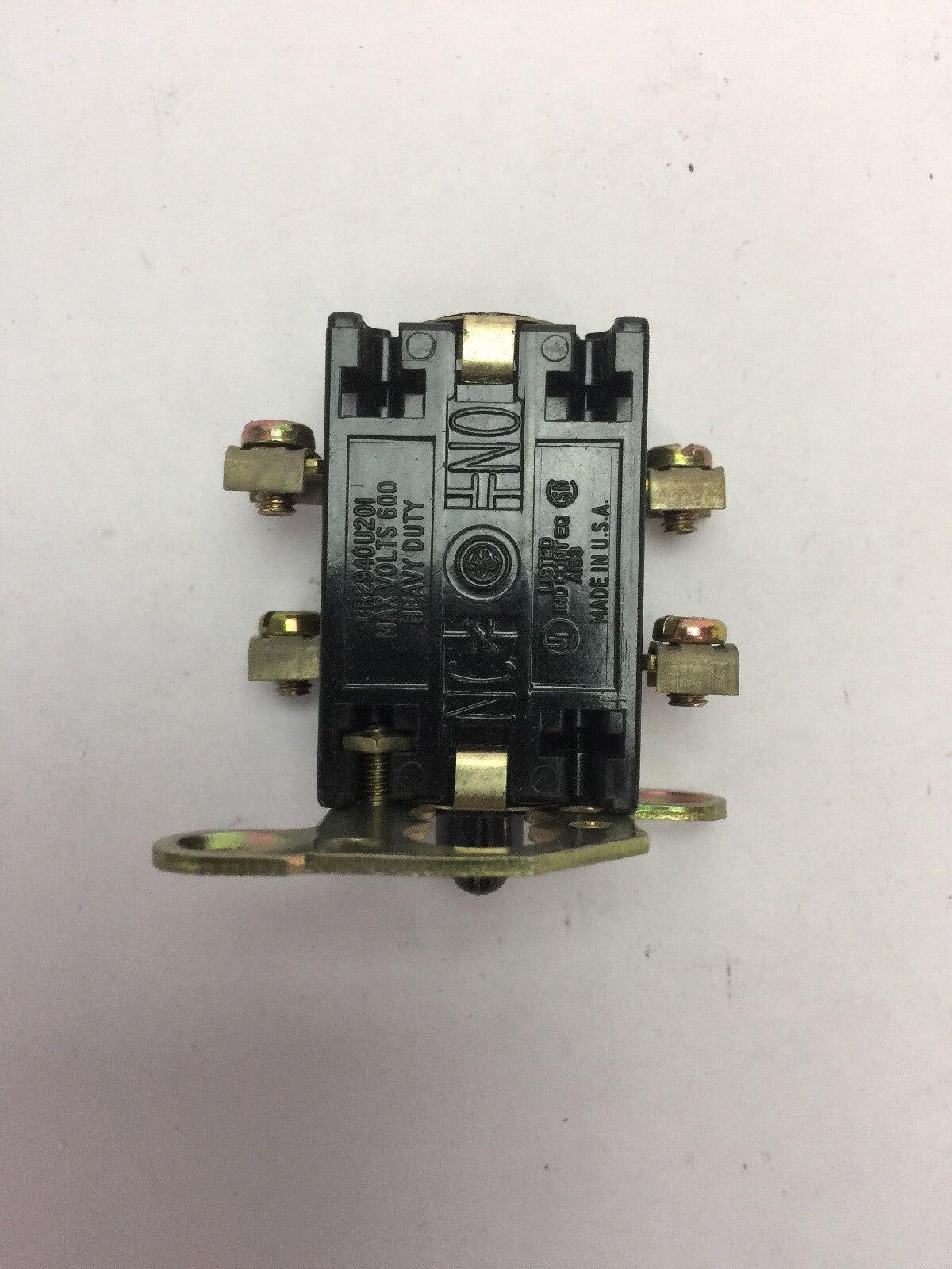 GE CR2940U202 HEAVY DUTY OILTIGHT CONTACT BLOCK 600V 1 NO 1 NC CONT