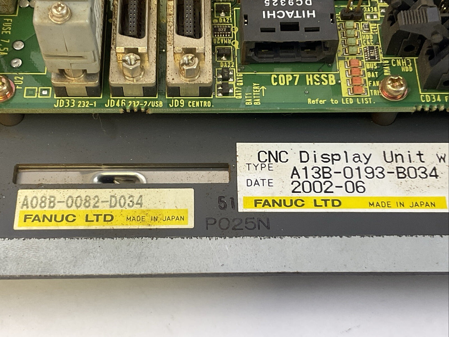 FANUC A13B-0193-B034 CNC DISPLAY UNIT SERIES 160i-L