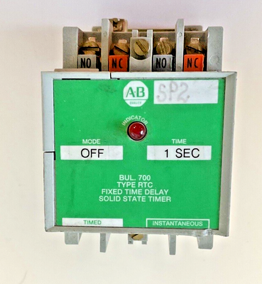 ALLEN BRADLEY 700-RTC33Z010U1 FIXED TIME RELAY 1SEC SER.A 120VAC/VDC