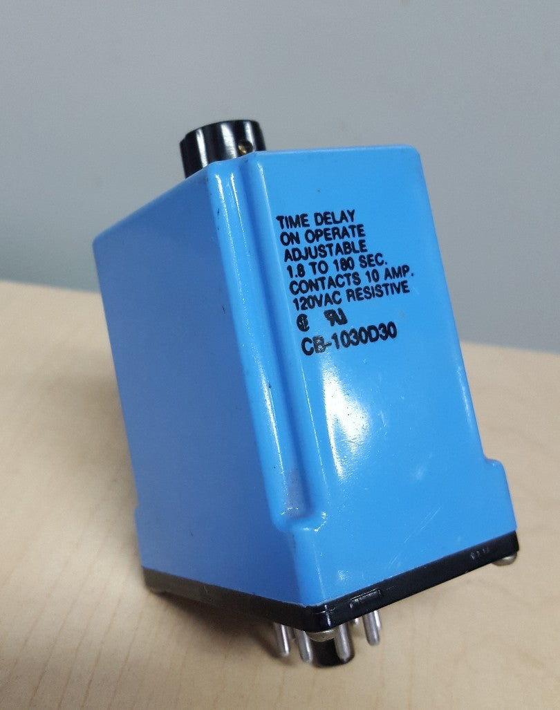 POTTER BRUMFIELD RELAY CB-1030D-30  TIME DELAY 24VDC 1.8 TO 180 SEC 10AMP