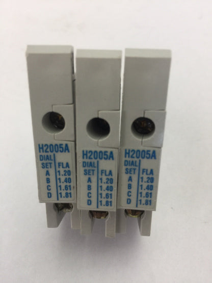 CUTLER HAMMER H2005A-3 FREEDOM SERIES HEATER PACK (SET OF THREE) 1.20-1.81