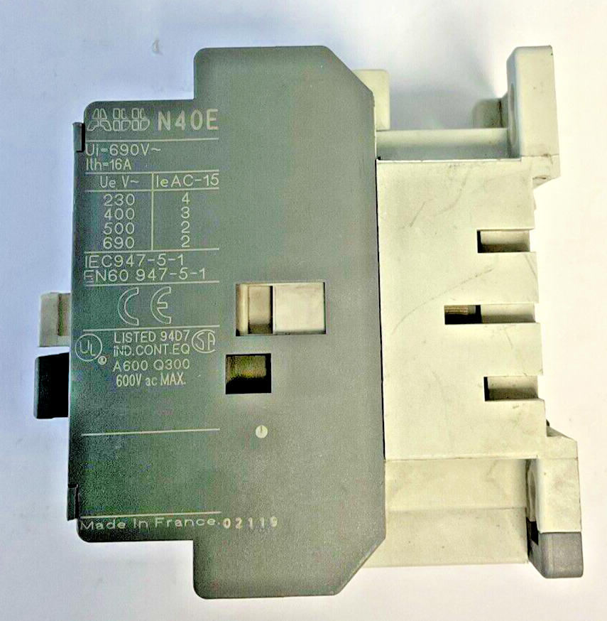ABB N40E CONTACTOR RELAY 690VAC 16A