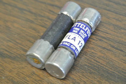 BOX of 5 / LITTELFUSE FLA 12 FUSE / 12A / 125V / NEW SURPLUS / FLA-12