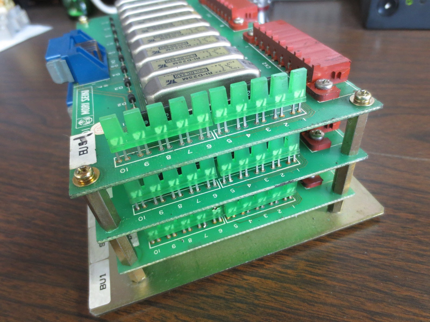 MORI SEIKI D-0204 BU1 SB2 BU3 BU5 CIRCUIT BOARDS (3) / RELAY CONTROL ASSEMBLY