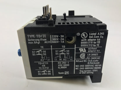 Square D 9065 TD 0.8 New Termal Overload Relay Series A 0.8A-1.2A