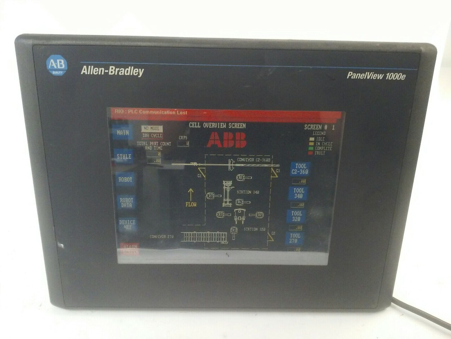 ALLEN BRADLEY 2711E-T10C6 SER. D REV. A  PANELVIEW 1000E TERMINAL FRN 5.14