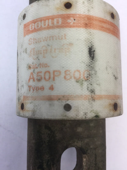 GOULD SHAWMUT AMPTRAP A50P800 FUSE 800 AMP 500 VOLTS TYPE 4 FORM 101