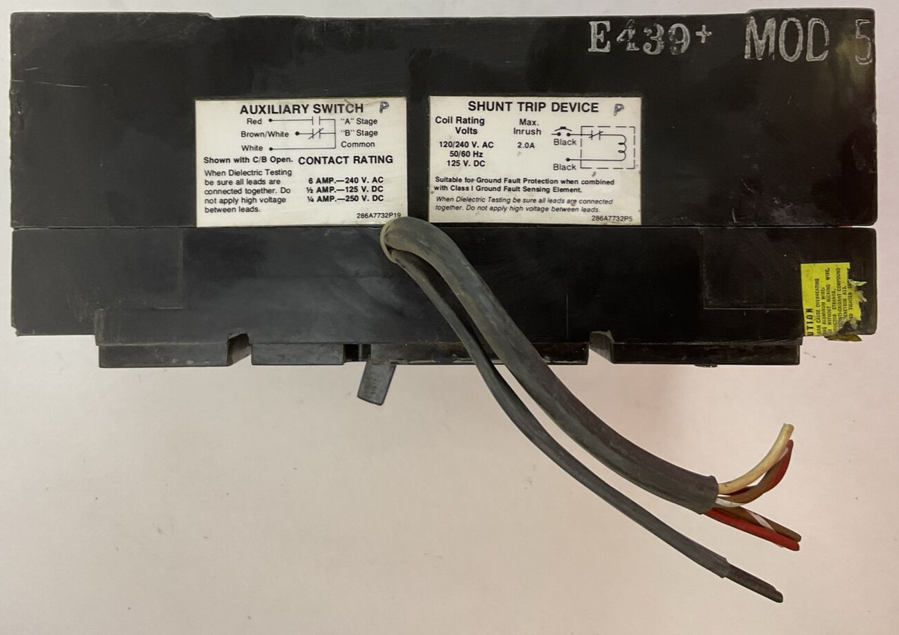 GE TJ4VF26 CIRCUIT BREAKER FRAME 600A 600VAC 3P MOD 5 MICRO VERSA TRIP T4VT 500A