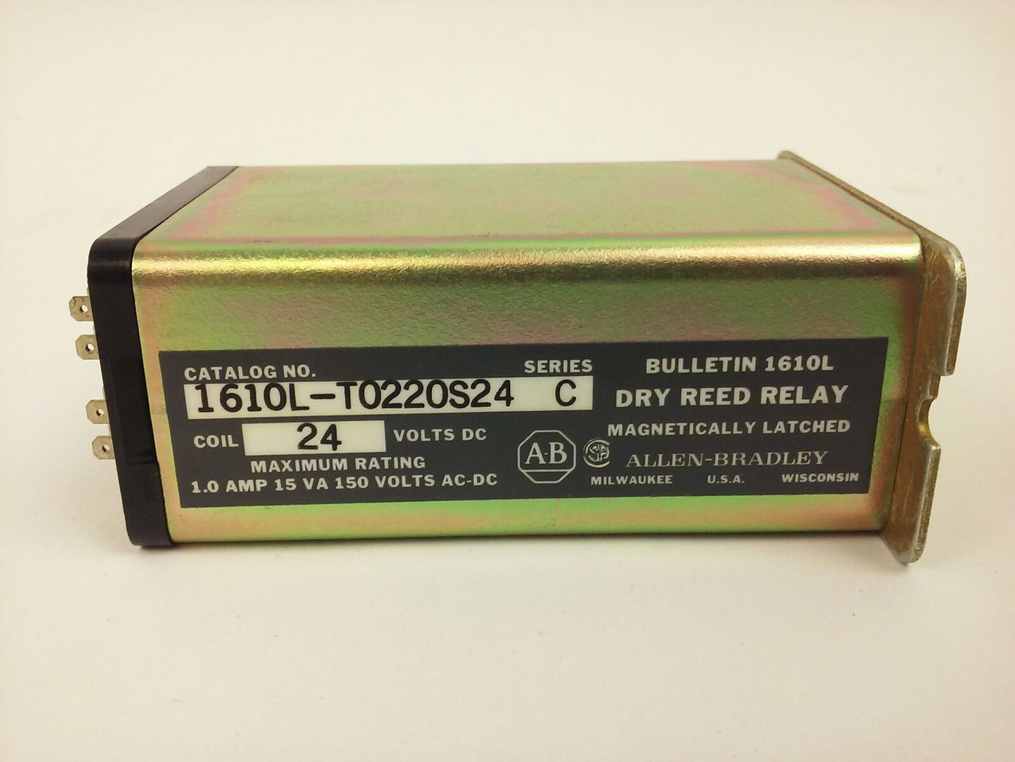 ALLEN BRADLEY, 1610L-T0220S24, SER. C, DRY REED RELAY, 24VDC, 1A,15VA,150V AC/DC