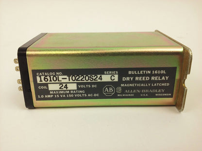 ALLEN BRADLEY, 1610L-T0220S24, SER. C, DRY REED RELAY, 24VDC, 1A,15VA,150V AC/DC