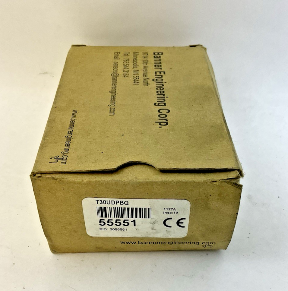 BANNER ENGINEERING CORP  T30UDPBQ 55551 U-GAGE ULTRASONIC PROXIMITY SENSOR