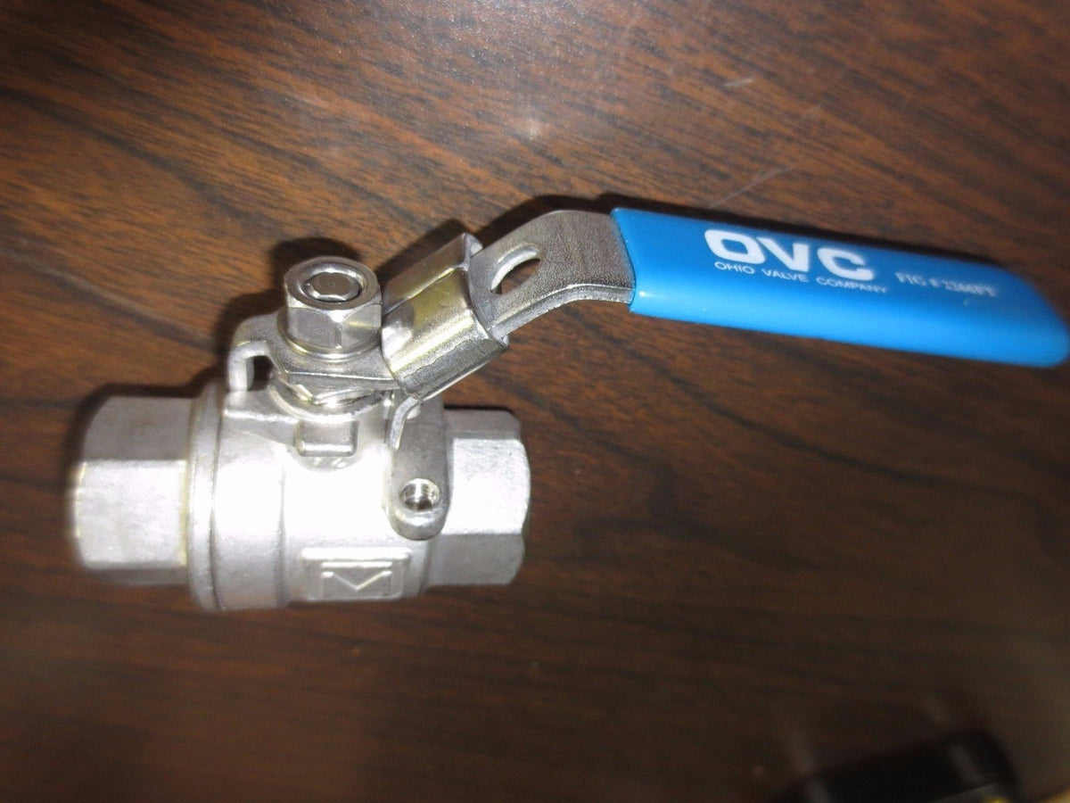 OVC OHIO VALVE COMPANY FIG # 2266FT BALL VALVE 1/2 CF8M 2000WOG - NEW SURPLUS