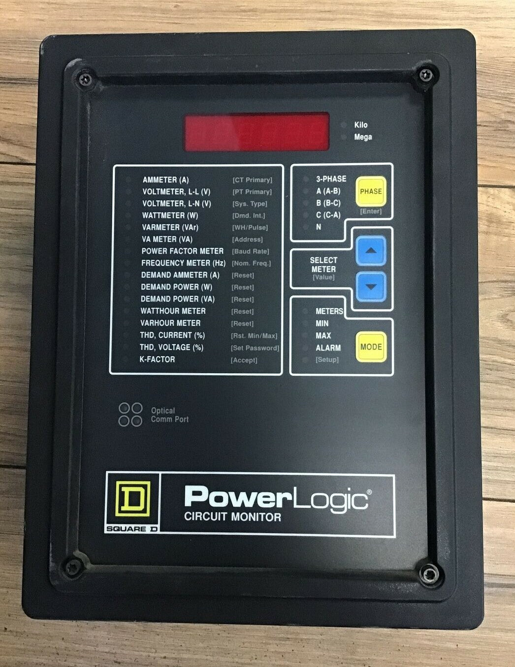 SQUARE D CM-2150 POWER LOGIC CIRCUIT MONITOR CLASS 3020 264VAC/300VDC 14VA