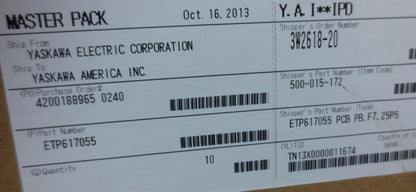 YASKAWA YPHT31517-1B FREQUENCY CONVERTER DRIVER BOARD 220V, 3PH, 5.5KW