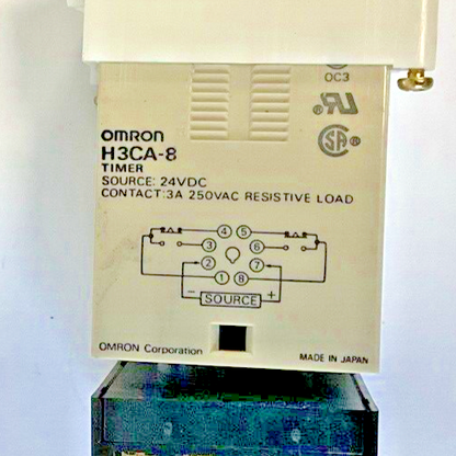 OMRON H3CA-8 TIMER 24VDC 3A 250VAC
