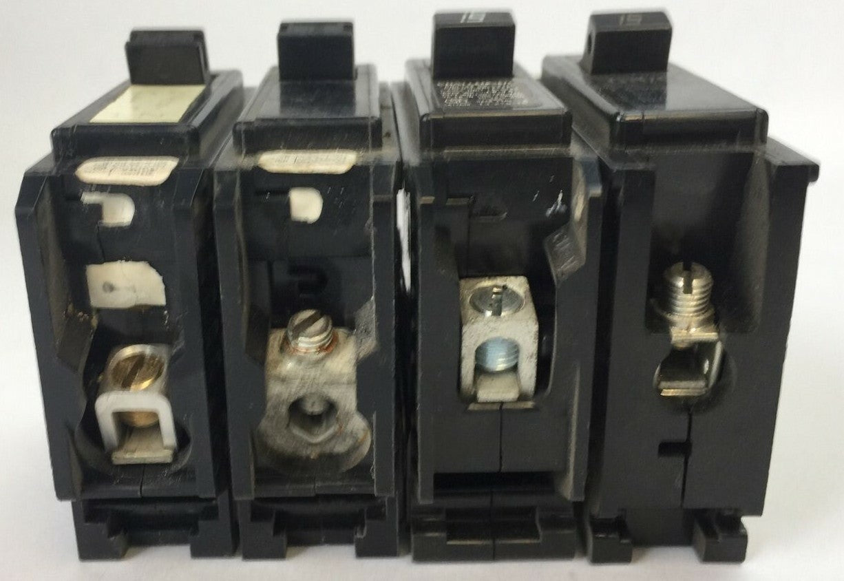 CHALLENGER/SYLVANIA BQ1C015 CIRCUIT BREAKER 1POLE 15AMP 120/240VAC (LOT OF 4)