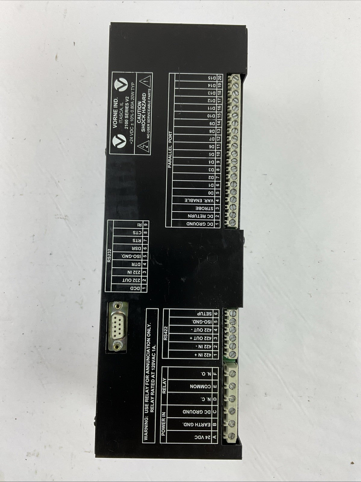 VORNE INDUSTRIES 2140PC-24 OPERATOR DISPLAY PANEL 24VDC
