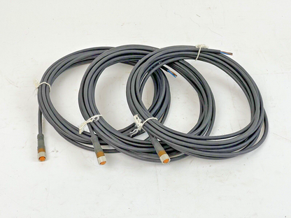LUMBERG AUTOMATION *LOT OF 3 * - RKMV 3-224/5 M - ACTUATOR / SENSOR CABLES