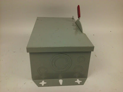 WESTINGHOUSE, HUN362, SAFETY SWITCH, 60A, 600V, 3P, TYPE 1 INDOOR, MISSING PARTS