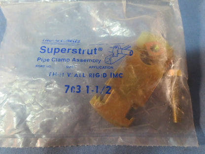 THOMAS & BETTS SUPERSTRUT 703 1-1/2 PIPE CLAMP ASSEMBLY THIN WALL RIGID LOT of 5