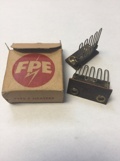 FEDERAL PACIFIC FPE TYPE F HEATERS TRIP RATING3.15 AMPS