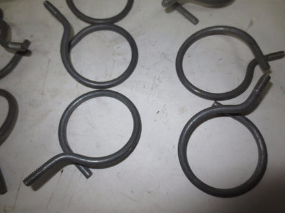 GALVANIZED BRIDLE RINGS - 2" - 1/4" THREAD - NEW SURPLUS - LOT of 21