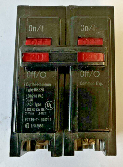CUTLER HAMMER BR220 CIRCUIT BREAKER 20A 120/240VAC