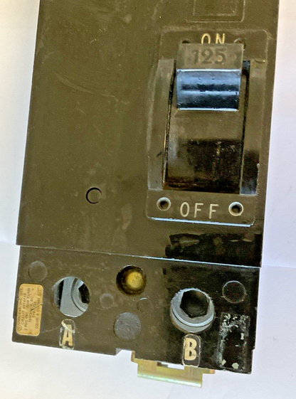 SQUARE D Q2-21125 CIRCUIT BREAKER 125A 120/240 2POLE TYPE Q2