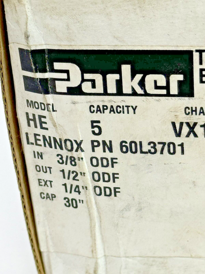 PARKER - HE5VX100A - THERMOSTATIC EXPANSION VALVE  040658-01- LENNOX P/N 60L3701