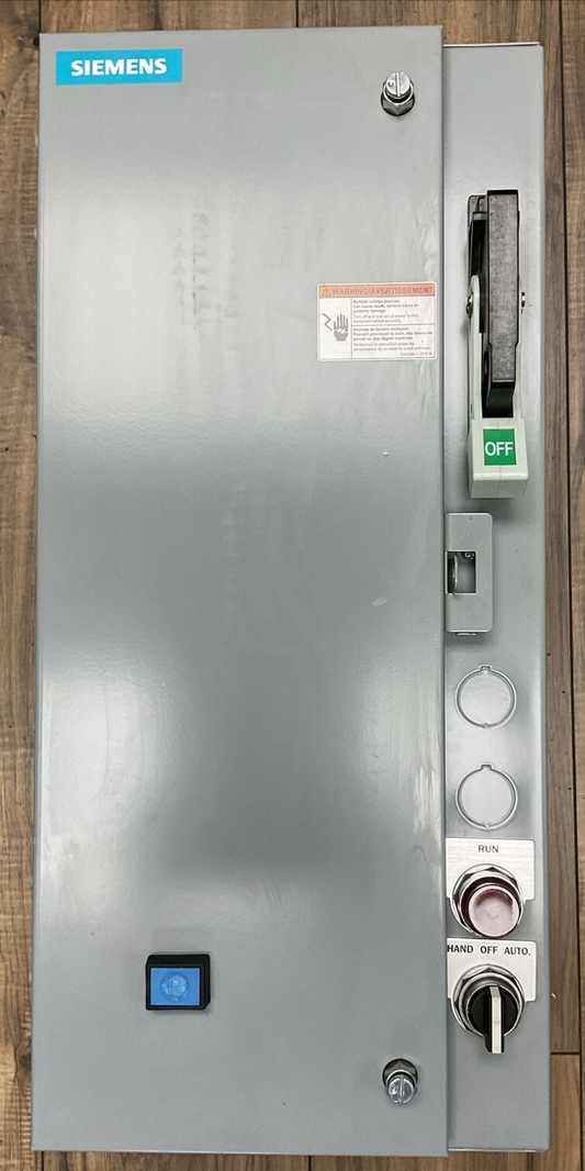 SIEMENS 17FSH92BF13 FUSIBLE COMBINATION STARTER 600VAC 10HP COIL 120V