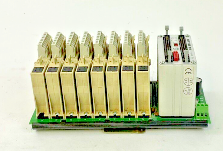 OPTO 22 SNAP8M W/ SNAP-OAC5(8) W/ SNAP B4  8 SLOT MODULE RACK