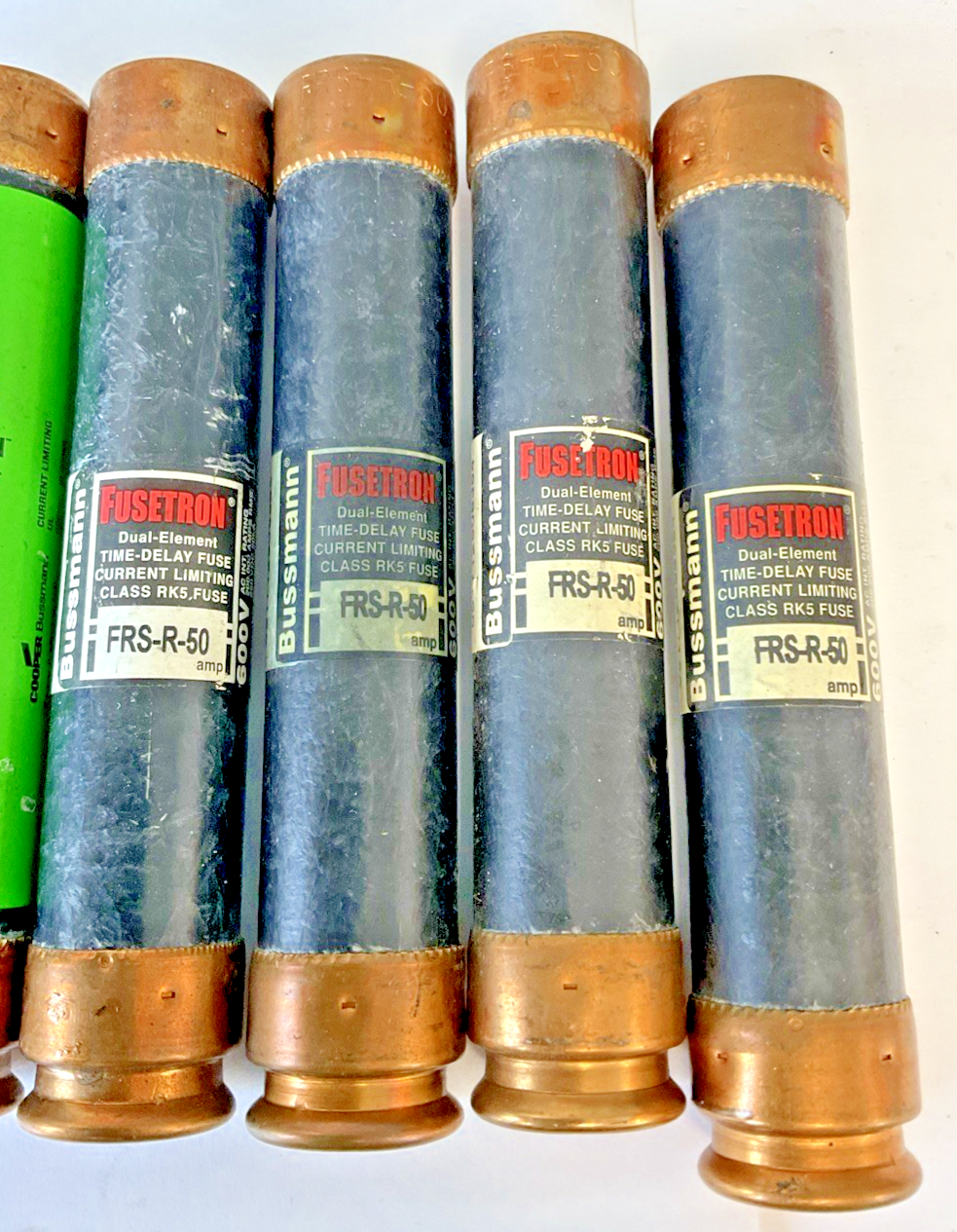 BUSSMANN FRS-R-50 FUSETRON FUSE CLASS RK5 600VAC 250VDC ***LOTOF6***