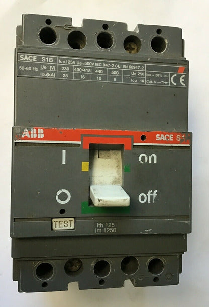 ABB S1B CIRCUIT BREAKER 125AMP 500V 3POLE