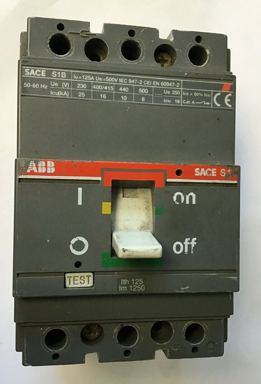 ABB S1B CIRCUIT BREAKER 125AMP 500V 3POLE