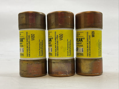 BUSS LPJ-40SP LOW-PEAK FUSE 40AMP 600VAC 300VDC (LOT OF 3)